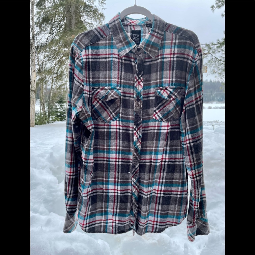 Micros Button Down Flannel Shirt